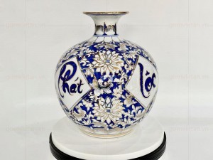 Bình hút lộc Phát Tài Phát Lộc vẽ ngàn hoa