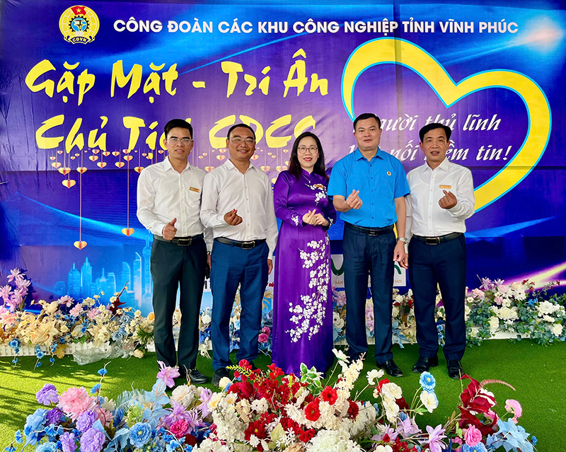 Việt An đồng hành gặp mặt - tri ân chủ tịch công đoàn cơ sở khu công nghiệp tỉnh Vĩnh Phúc